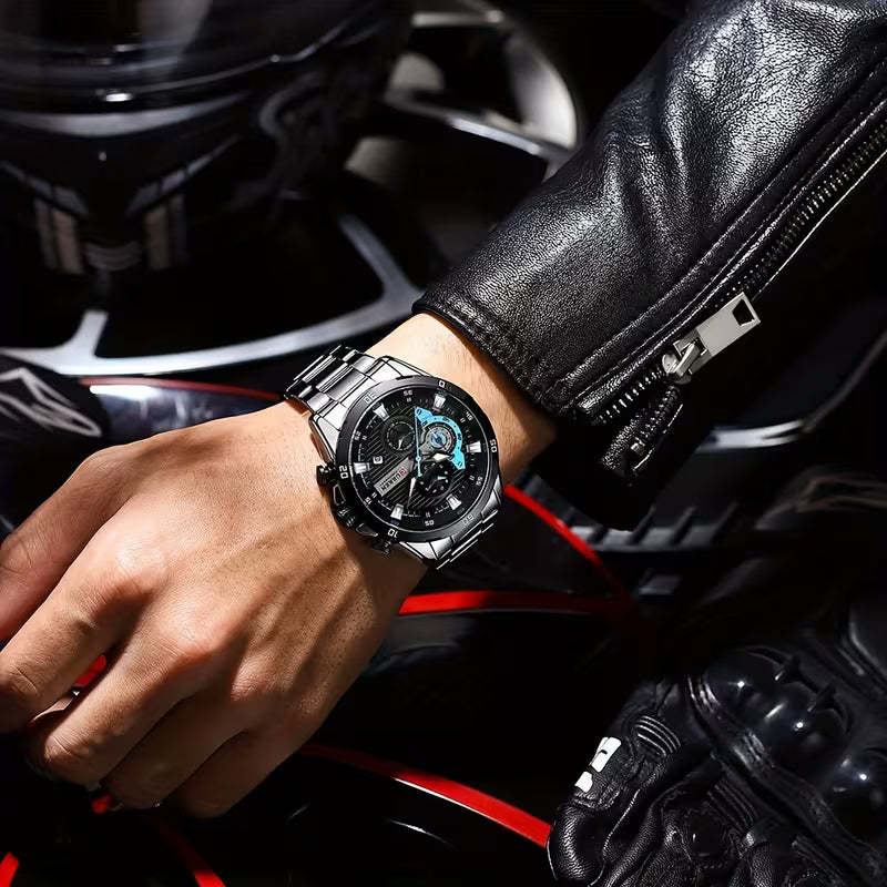 đ„ CURREN Menâs Luxury Chronograph Watch â Stainless Steel Body - All Dials Working