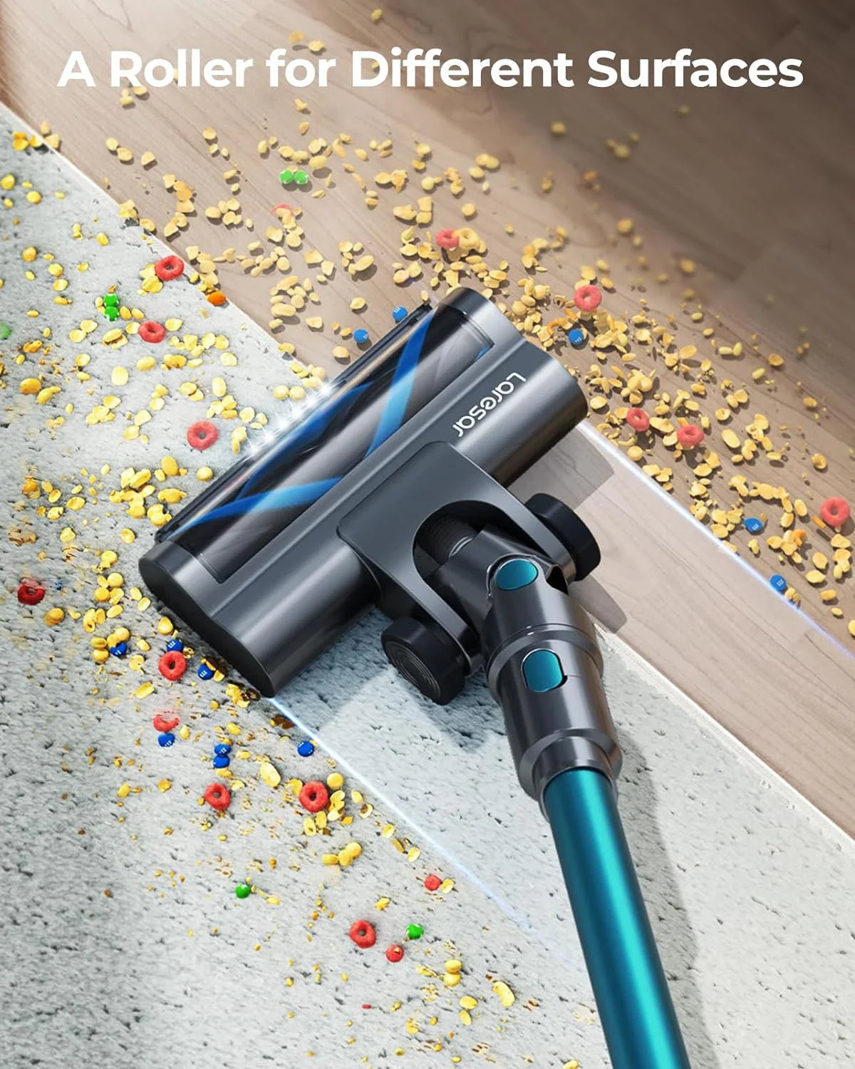 Smart Cordless Vacuum Cleaner 550W – 55 Min Runtime, Detachable Battery, Powerful Handheld Home Appliance