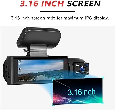 1080P Dual Dash Cam – Front & Rear Car Camera with Night Vision