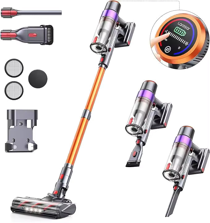Smart Cordless Vacuum Cleaner 550W – 55 Min Runtime, Detachable Battery, Powerful Handheld Home Appliance