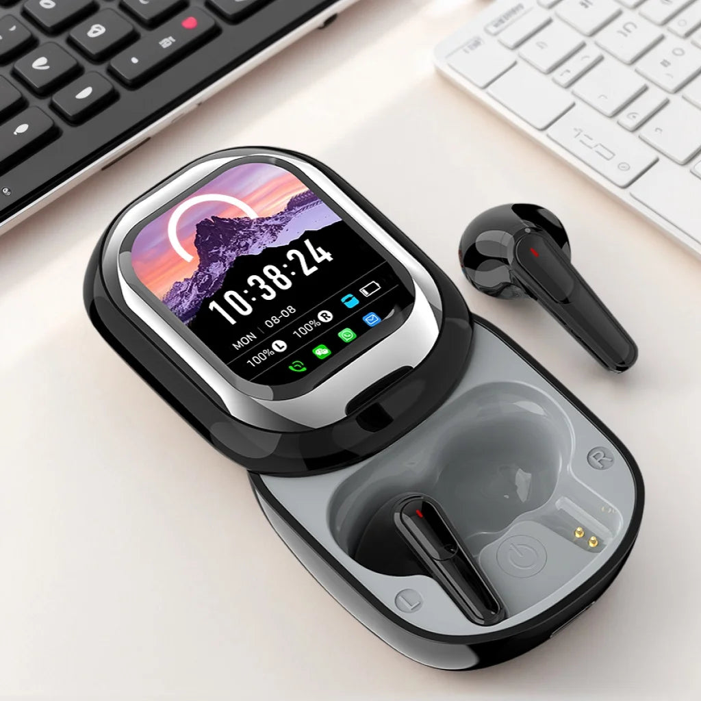 Bluetooth Earbuds – Touch Screen Slider Smart Display