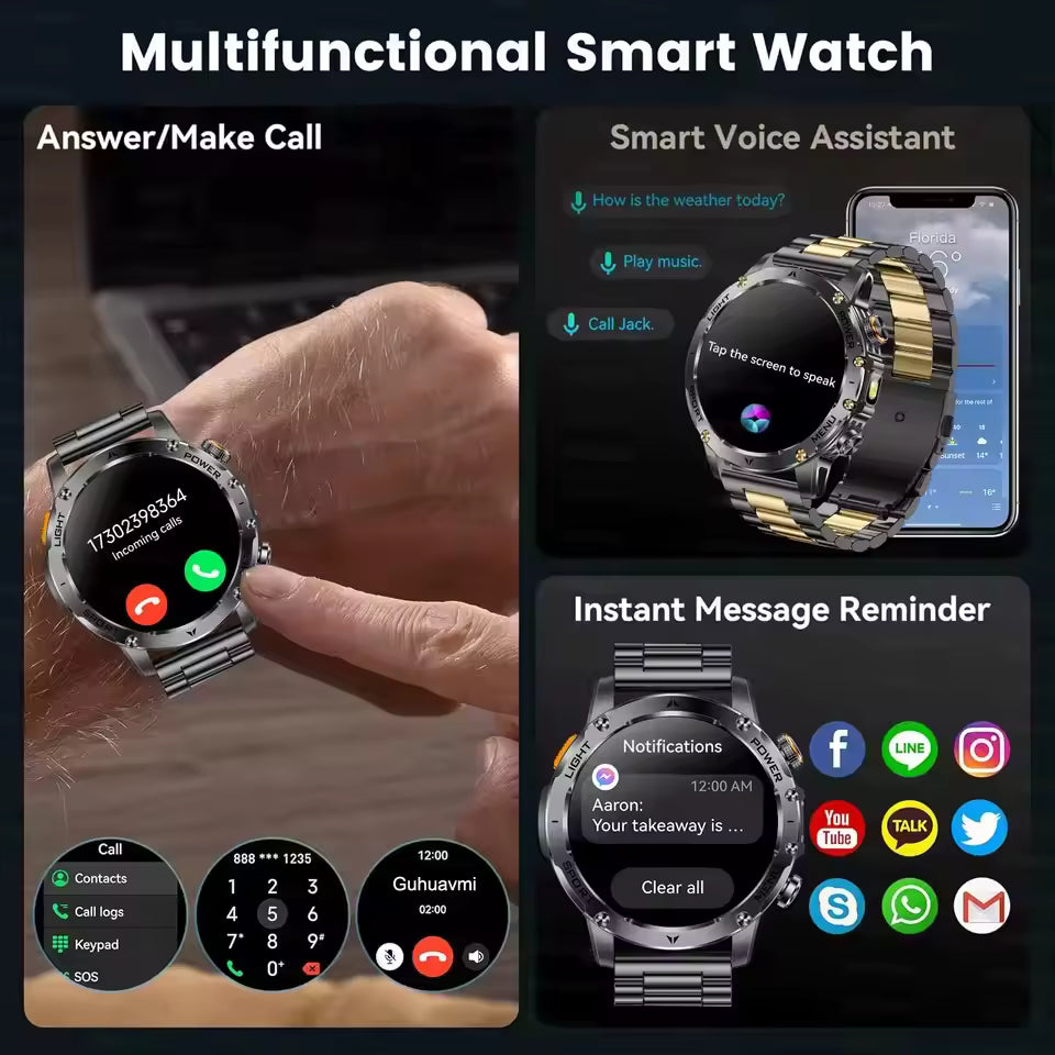 T-Rex 3 Smartwatch, IP68 Water Resistance With AMOLED Display